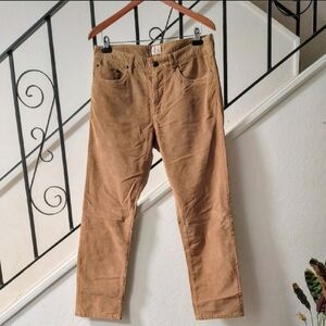 FAHERTY Corduroy Pants Raw Umber Brown Size 31